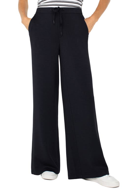Liverpool Los Angeles Wide Leg Sweatpants In Black