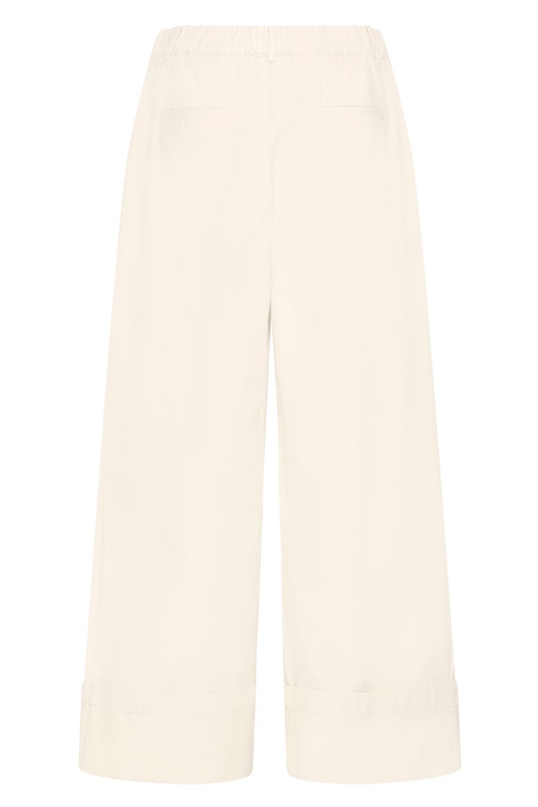 Ihgazto High Waist Wide Leg Cuff Pants, Alternate, color, ALMOND MILK