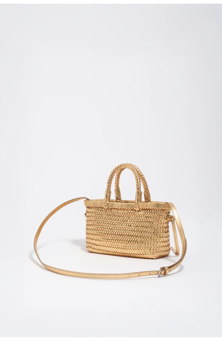 Bimba y Lola Plaited Leather XS Bag, Alternate, color, Gold