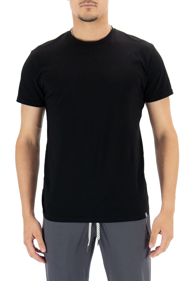 Roberts Short Sleeve Sleep Tee, Main, color, BLACK