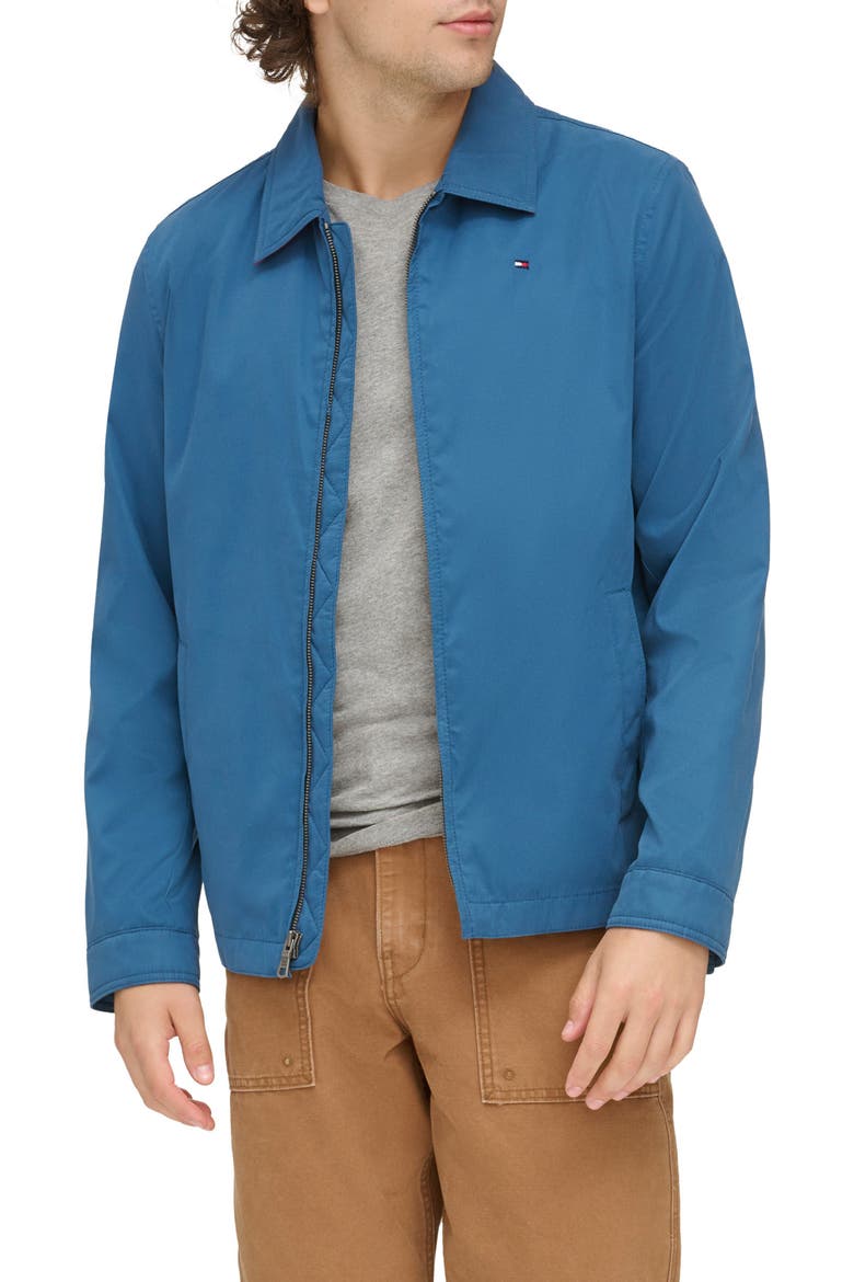 Microtwill Golf Jacket, Main, color, MEDIUM BLUE