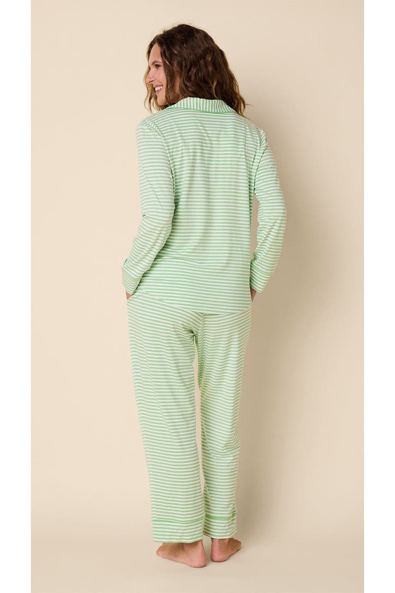 Pima Knit Pajama Set, Alternate, color, Esential Stripe Pistachio