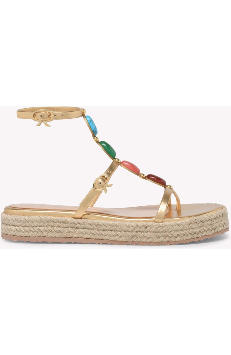 Gianvito Rossi Shanti Beach Sandals, Main, color, Metallic Gold Nappa