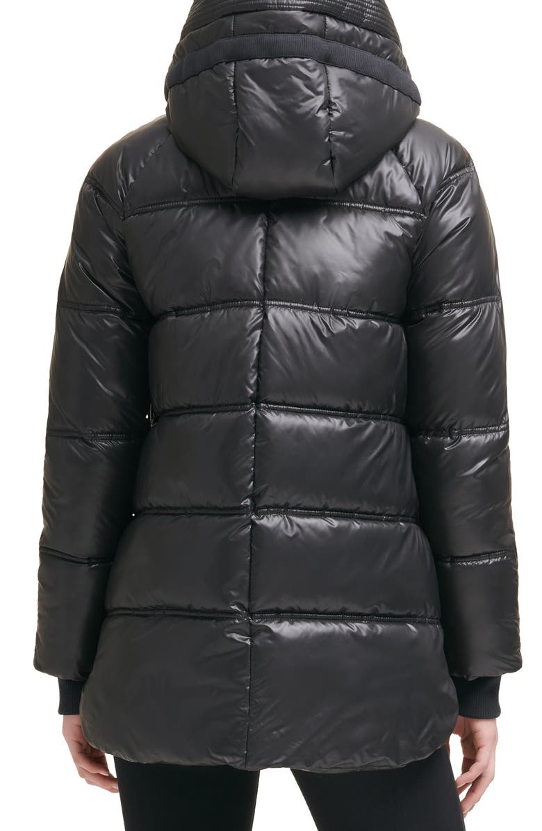 Kenneth Cole New York Cire Hooded Puffer Jacket, Alternate, color,