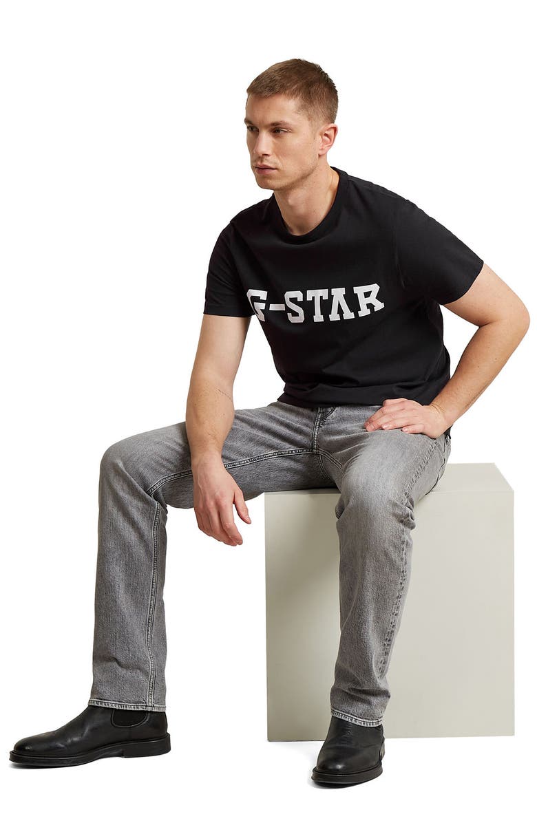 G-STAR Logo Organic Cotton Graphic T-Shirt, Alternate, color, Black