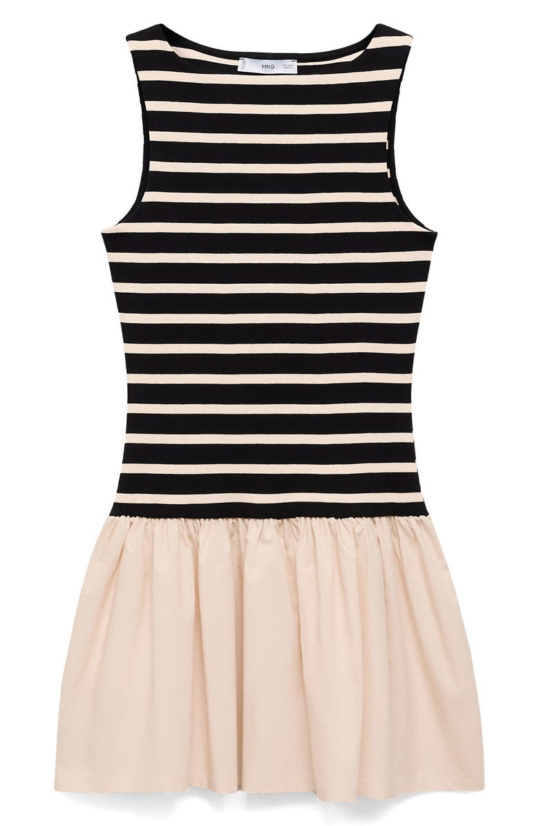 MANGO Dove Tank Minidress, Alternate, color, Black