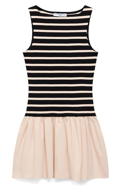 Mango Dove Tank Minidress In Black