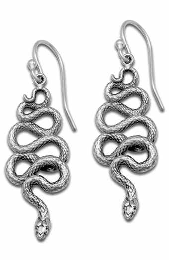 Snake Sterling Silver Drop Earrings