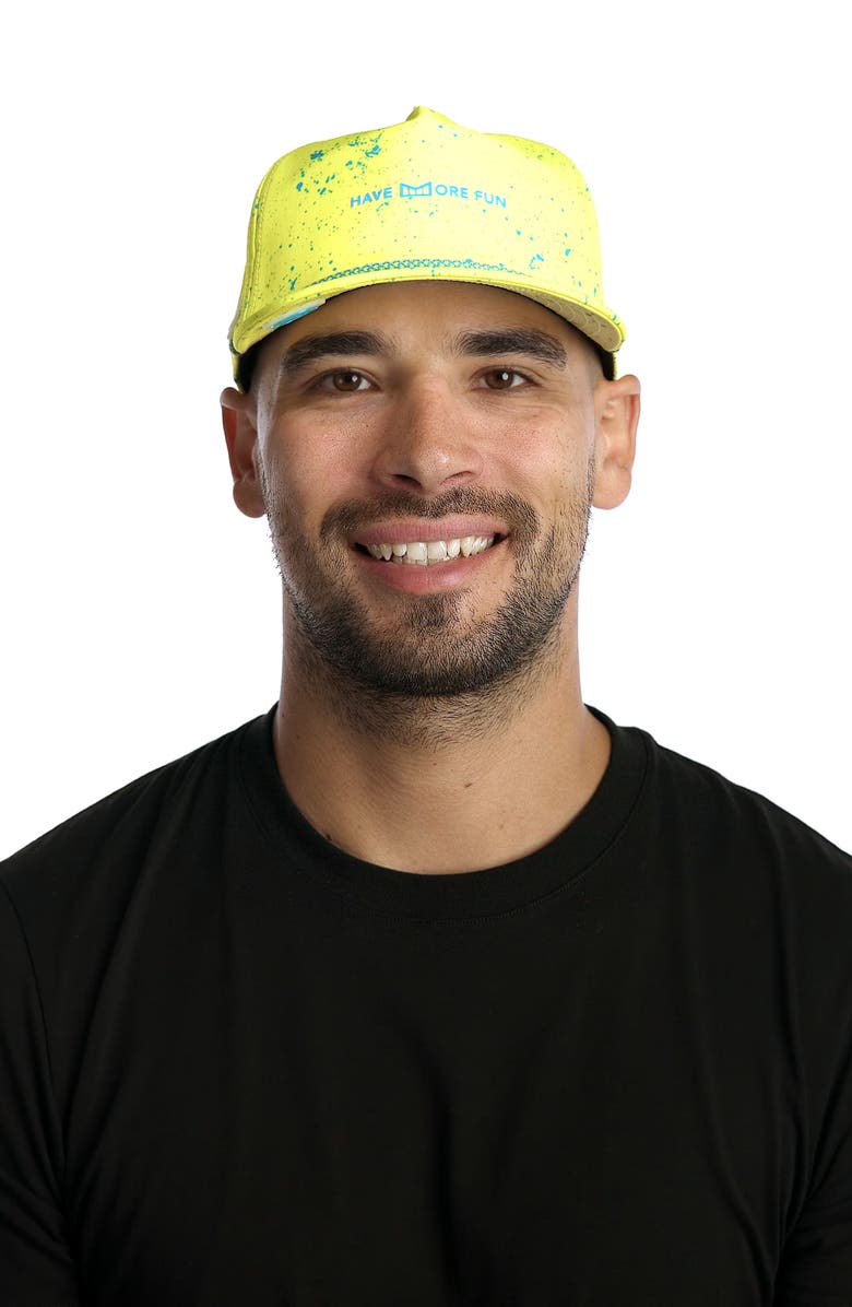 Melin Hydro Coronado Drip Snapback Hat, Alternate, color, Neon Yellow