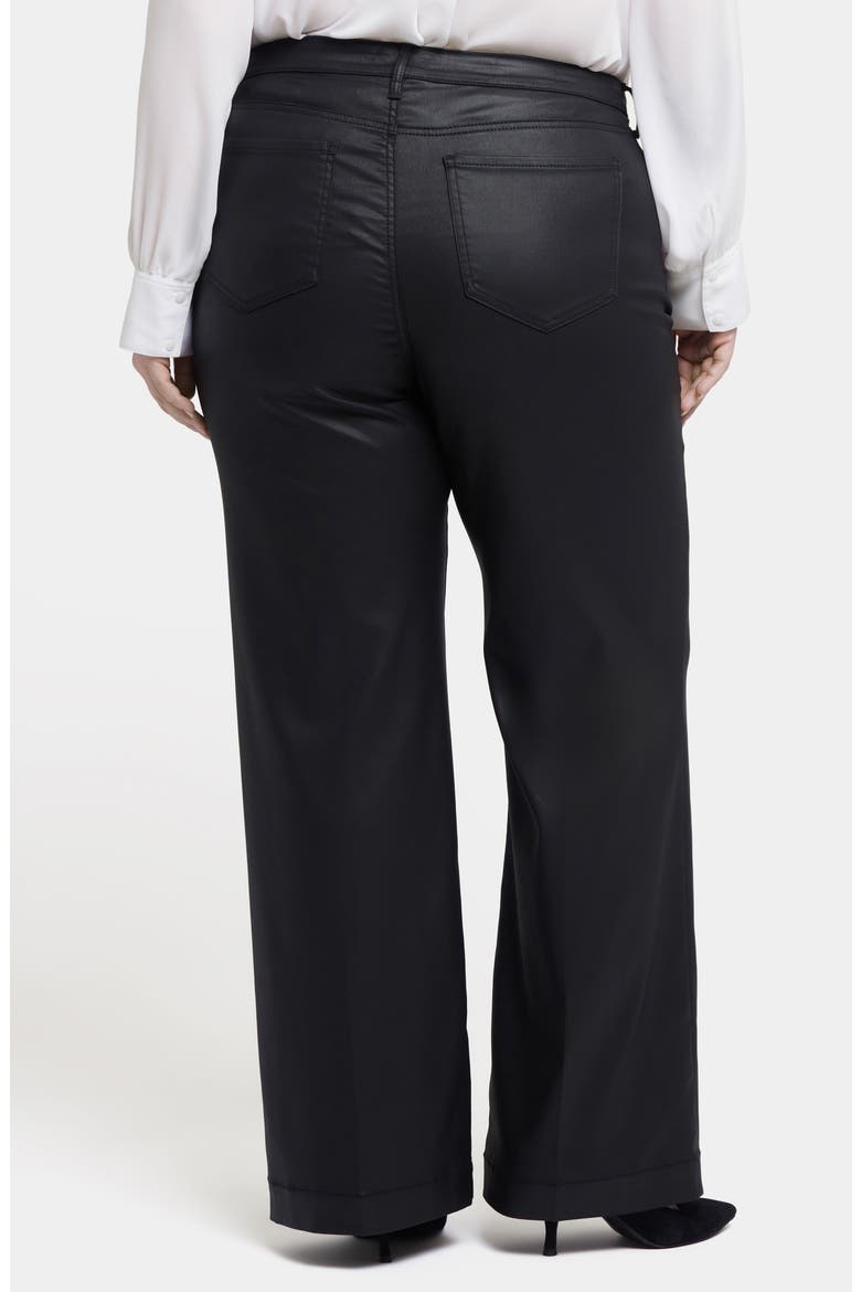 Teresa Coated Wide Leg Jeans, Alternate, color, BLACK COATED