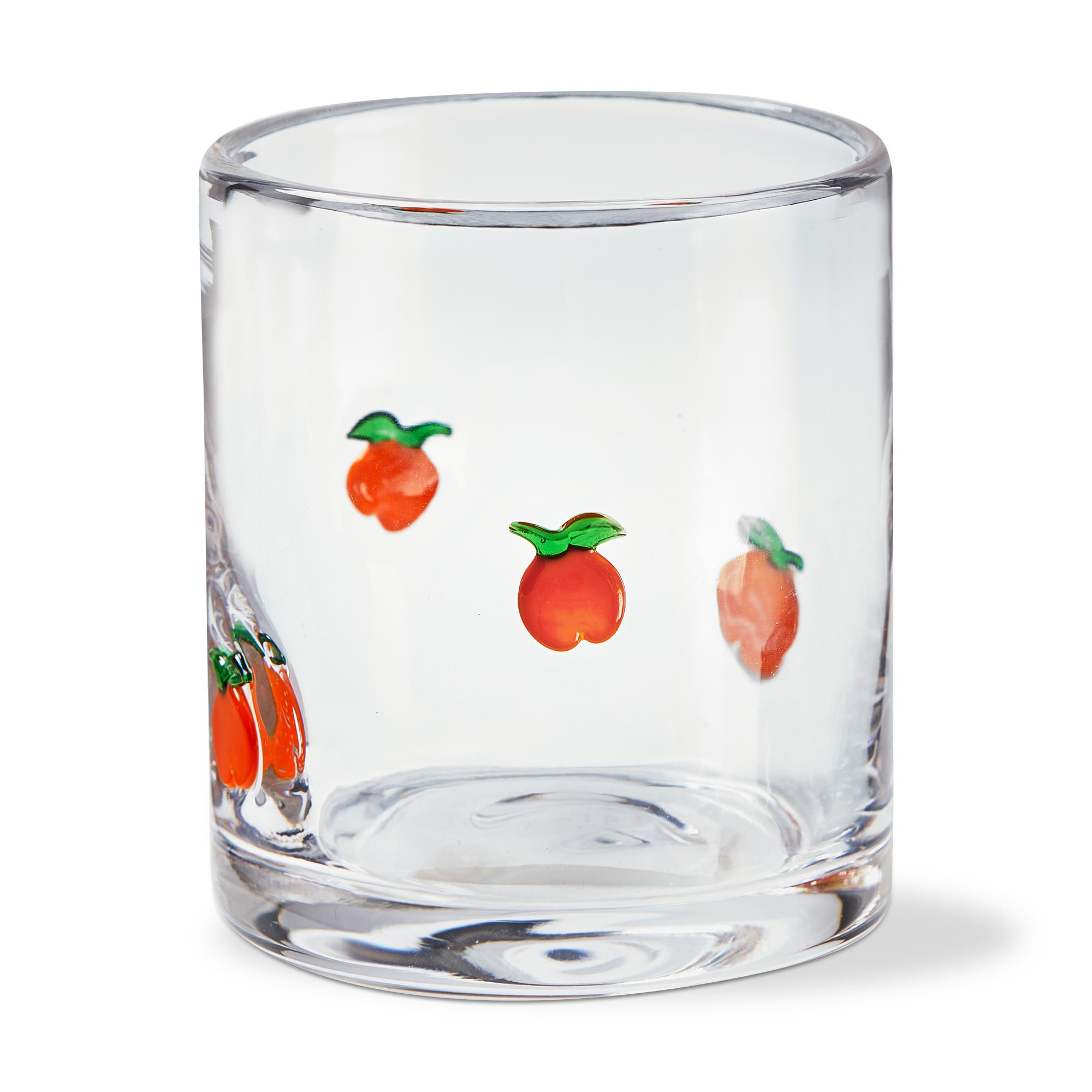 Tag Peach Double Old Fashioned Glass Orange Glass Summer