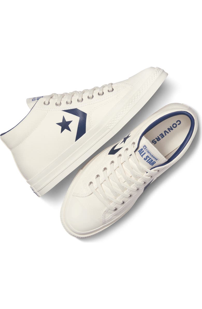 Converse Star Player 76 Mid Sneaker, Alternate, color, Egret/ Navy/ Blue