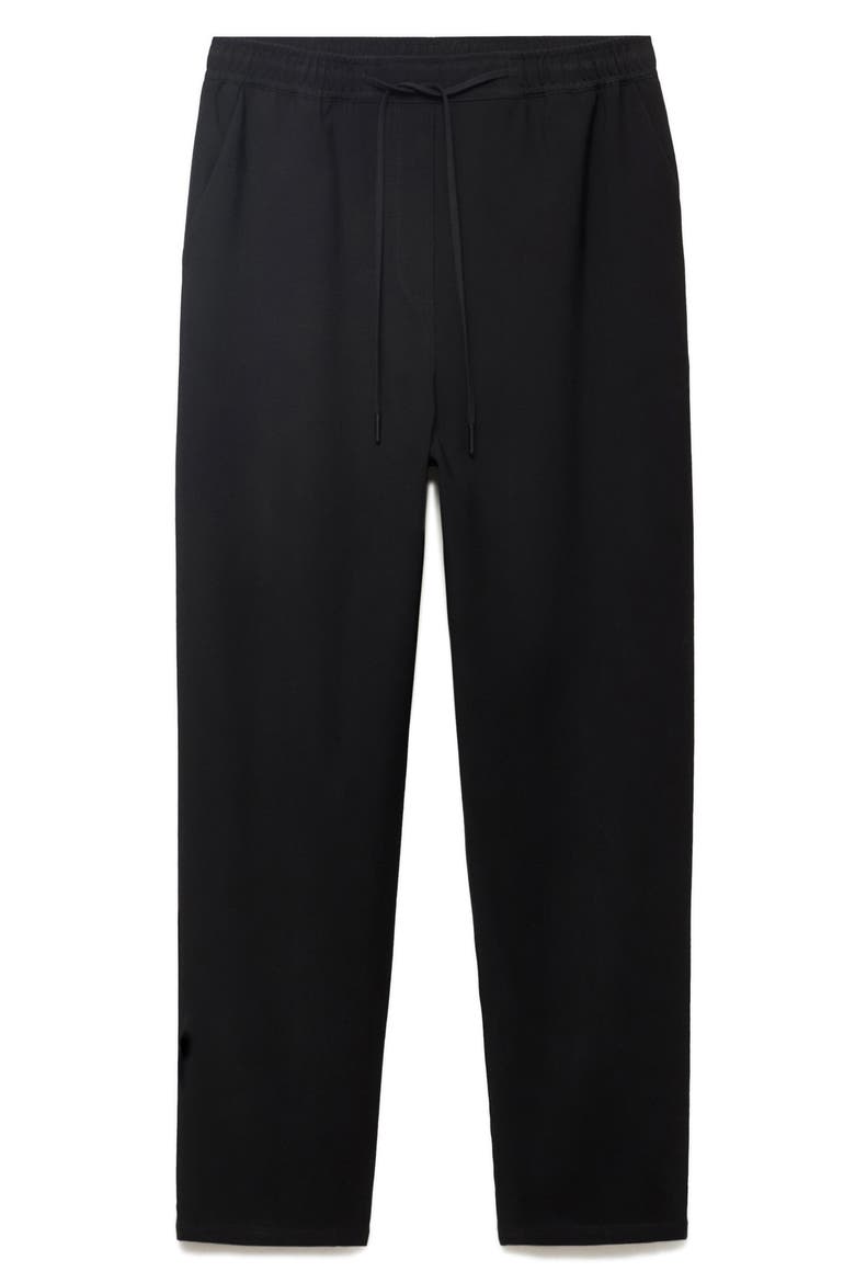 Flowy Drawstring Pants, Alternate, color, BLACK