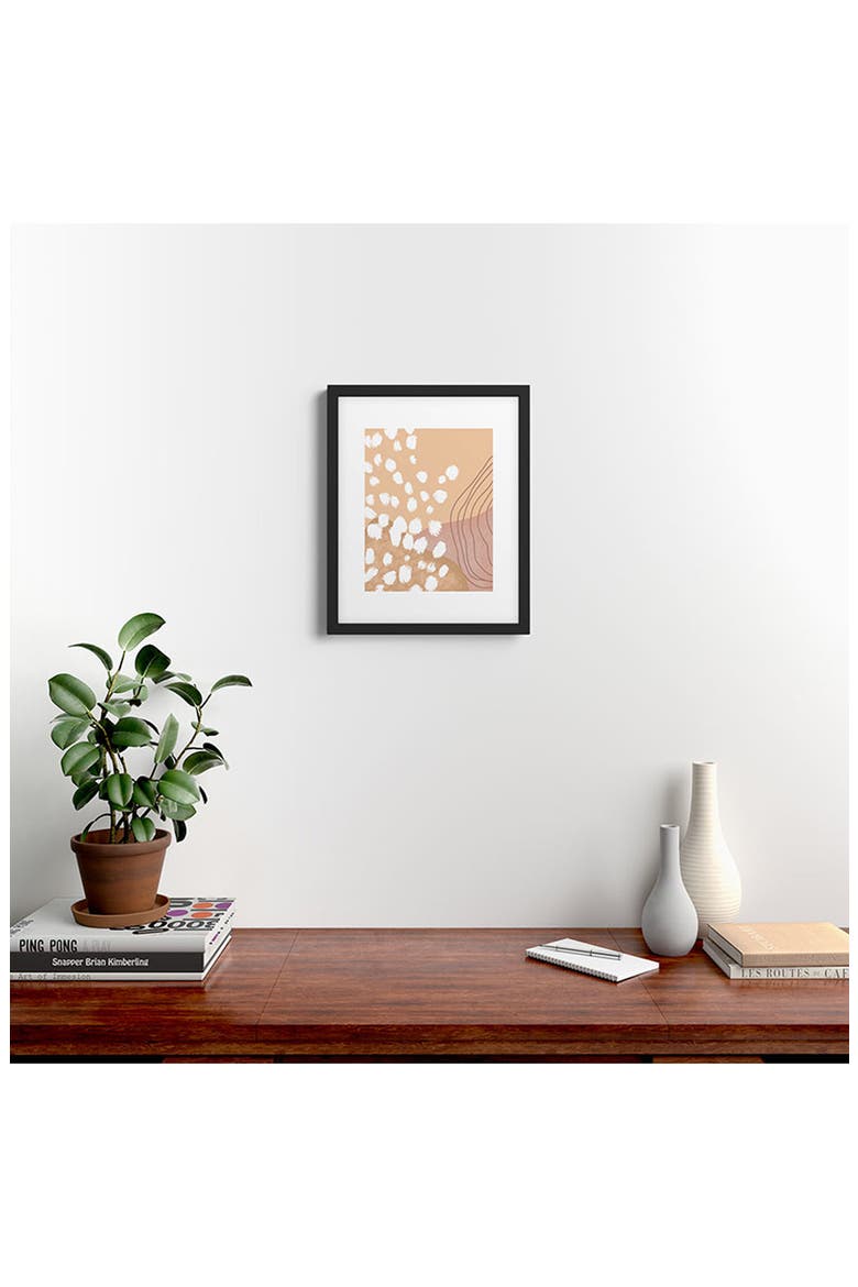 Modern Abstract Framed Art Print, Alternate, color, BLACK FRAME