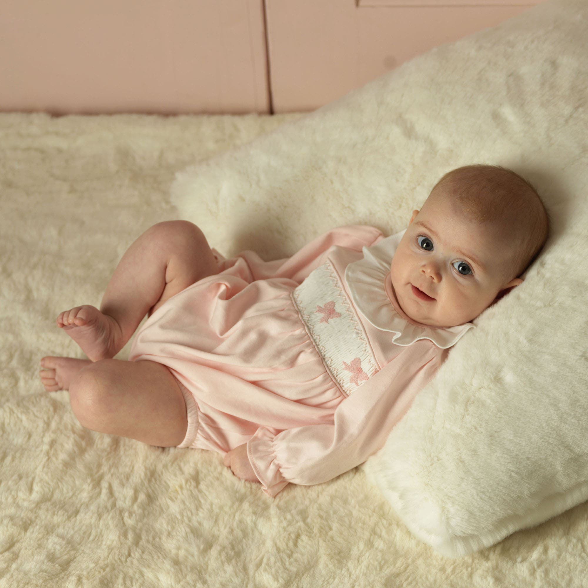 Rachel Riley Bow Smocked Bubble | Nordstrom