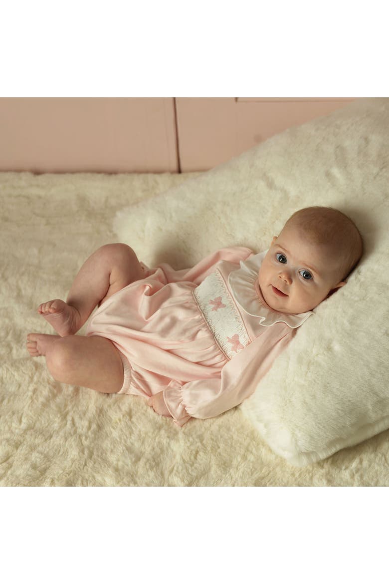 Bow Smocked Bubble, Alternate, color, Pink