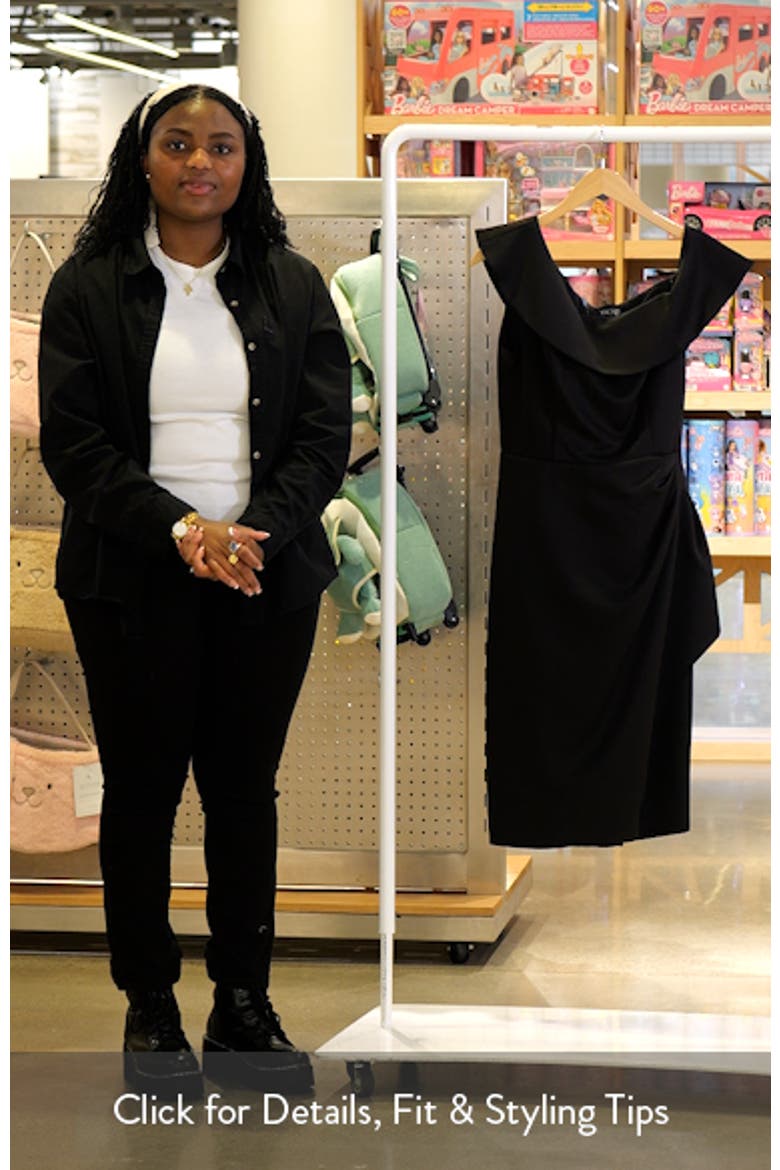 One-Shoulder Ruched Cocktail Midi Dress video