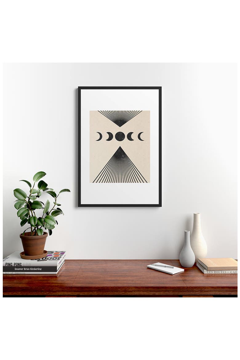 'Moon Phases' by Emanuela Carratoni Framed Wall Art, Alternate, color, BLACK-WHITE