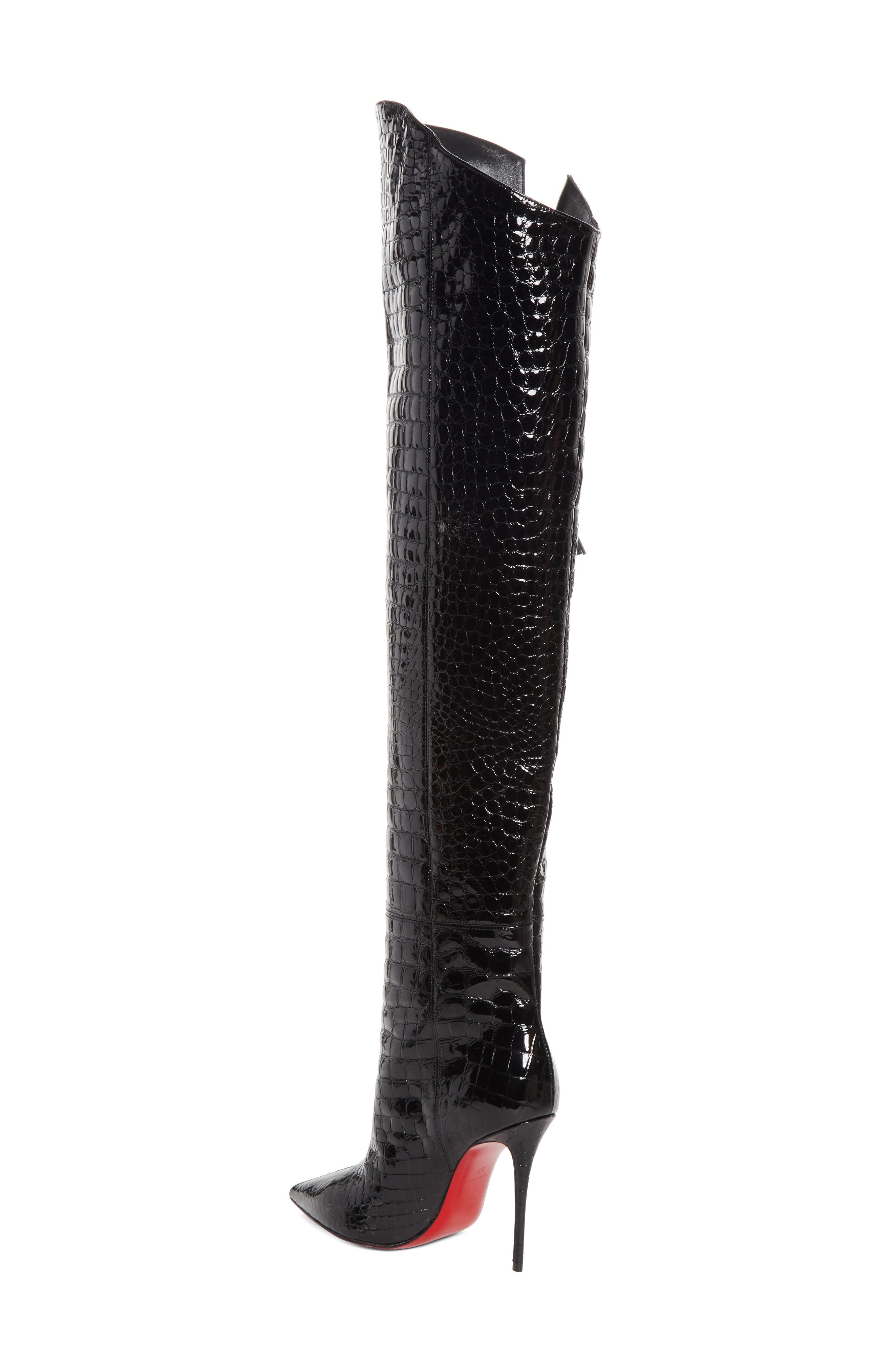 So Poona Over the Knee Leather Boot, Alternate, color, BK01 BLACK
