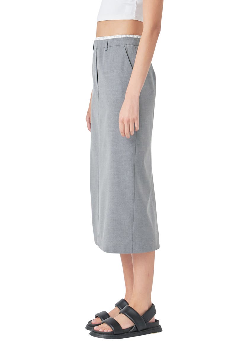 Boxer Waist Skirt, Alternate, color, GREY
