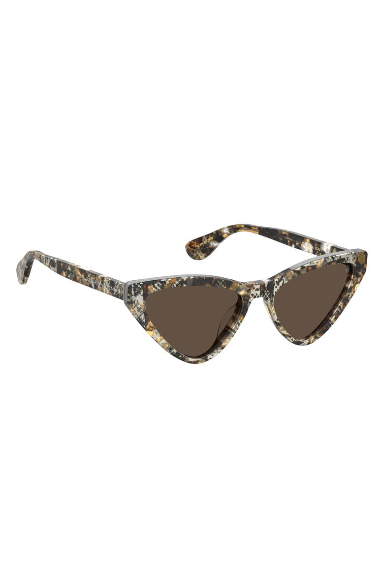 Stuart Weitzman 55mm Cat Eye Sunglasses, Alternate, color, Pattern Havana/ Brown