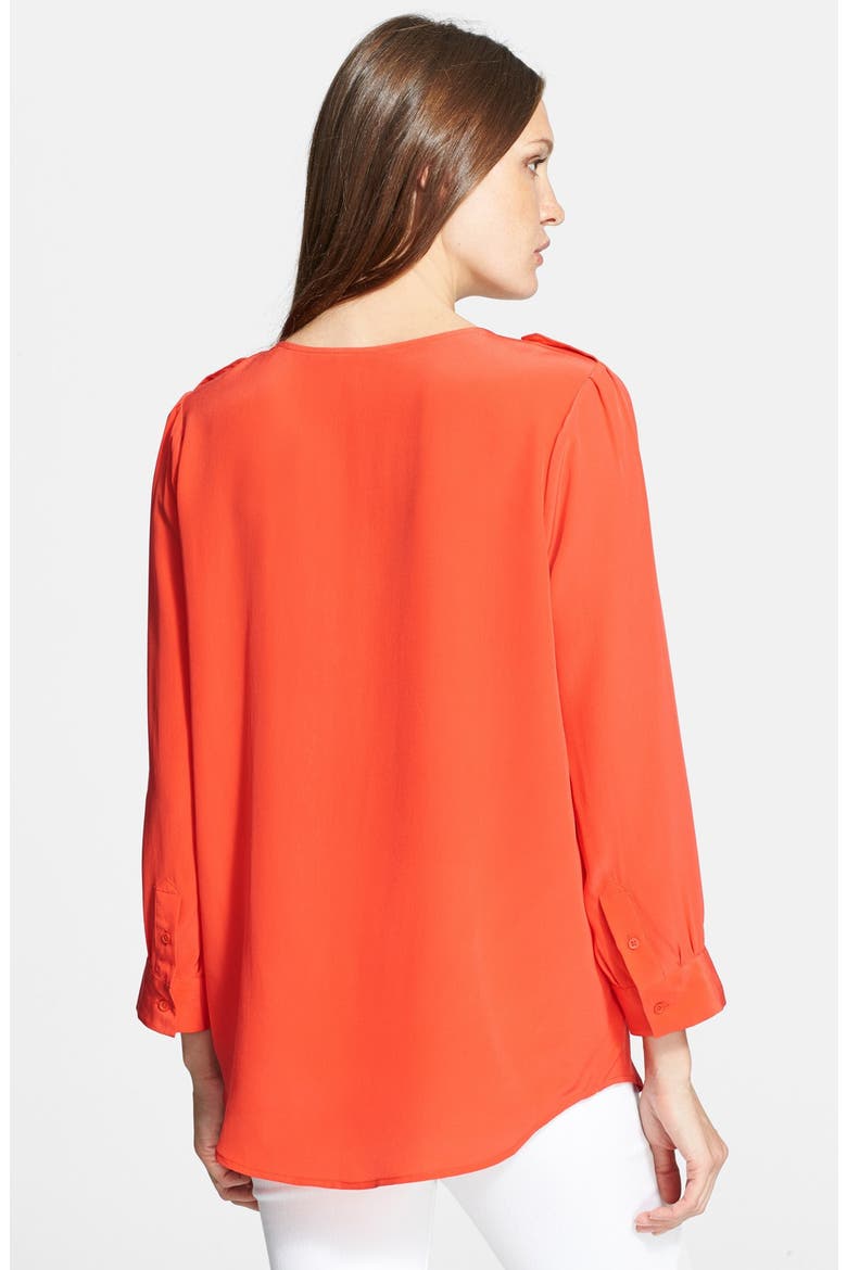 'Marlo' Silk Blouse, Alternate, color, SPICY ORANGE