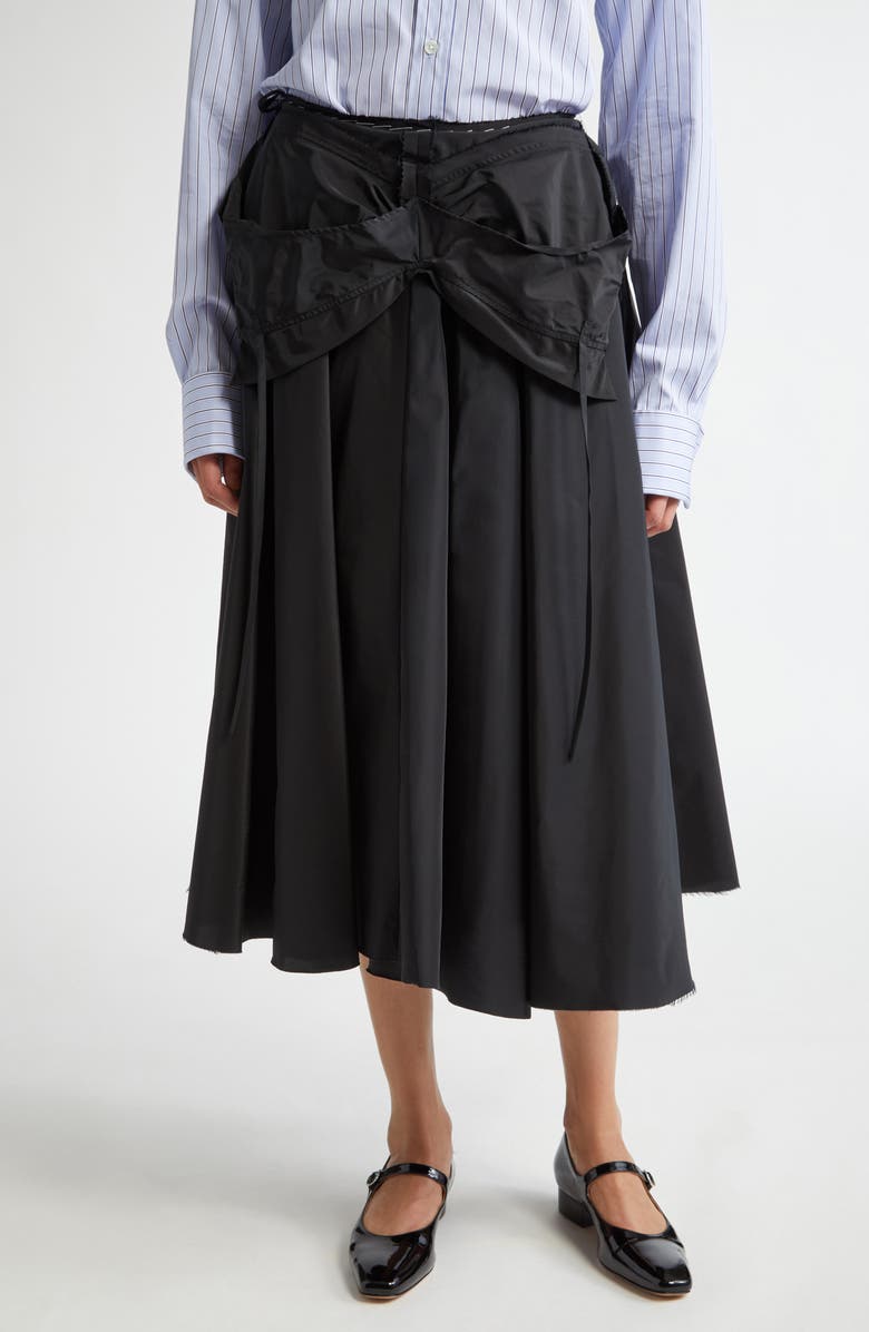 Maison Margiela Taffeta Midi Skirt, Main, color, 
