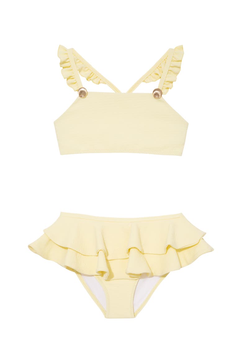 Dassy Kids Girls Bikini Set, Main, color, Yellow