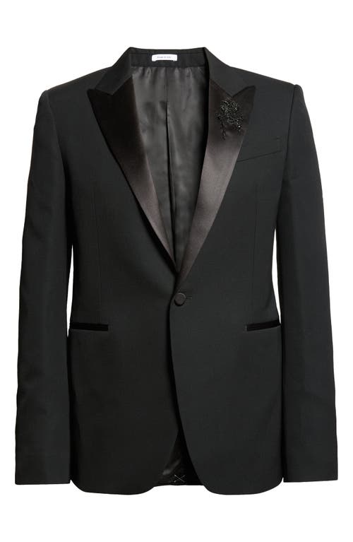 Alexander Mcqueen Mcqueen Sailor Tattoo Rose Wool Dinner Jacket In Black