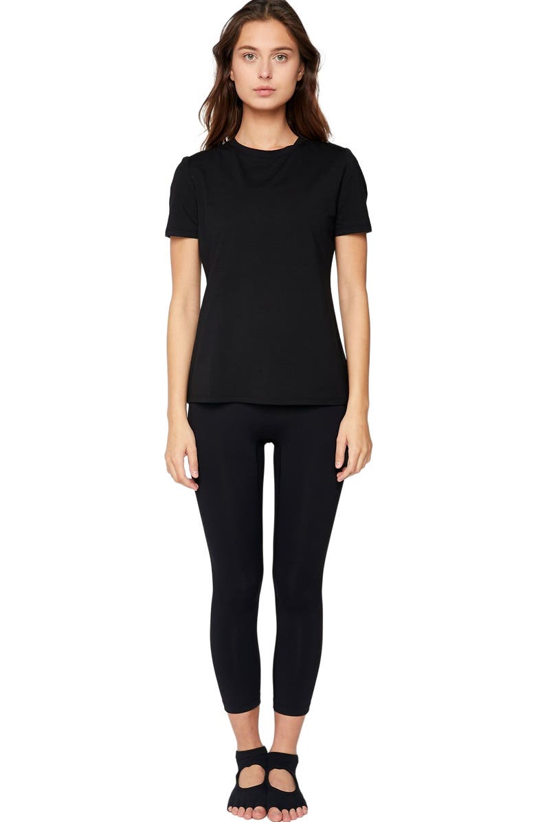 Rebody Active Pima Go Short Sleeve Top, Main, color, Black