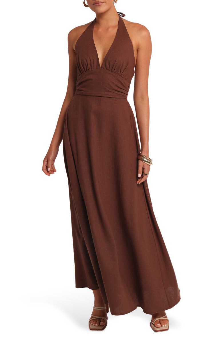 Petal & Pup Marie Halter Maxi Dress, Main, color, 