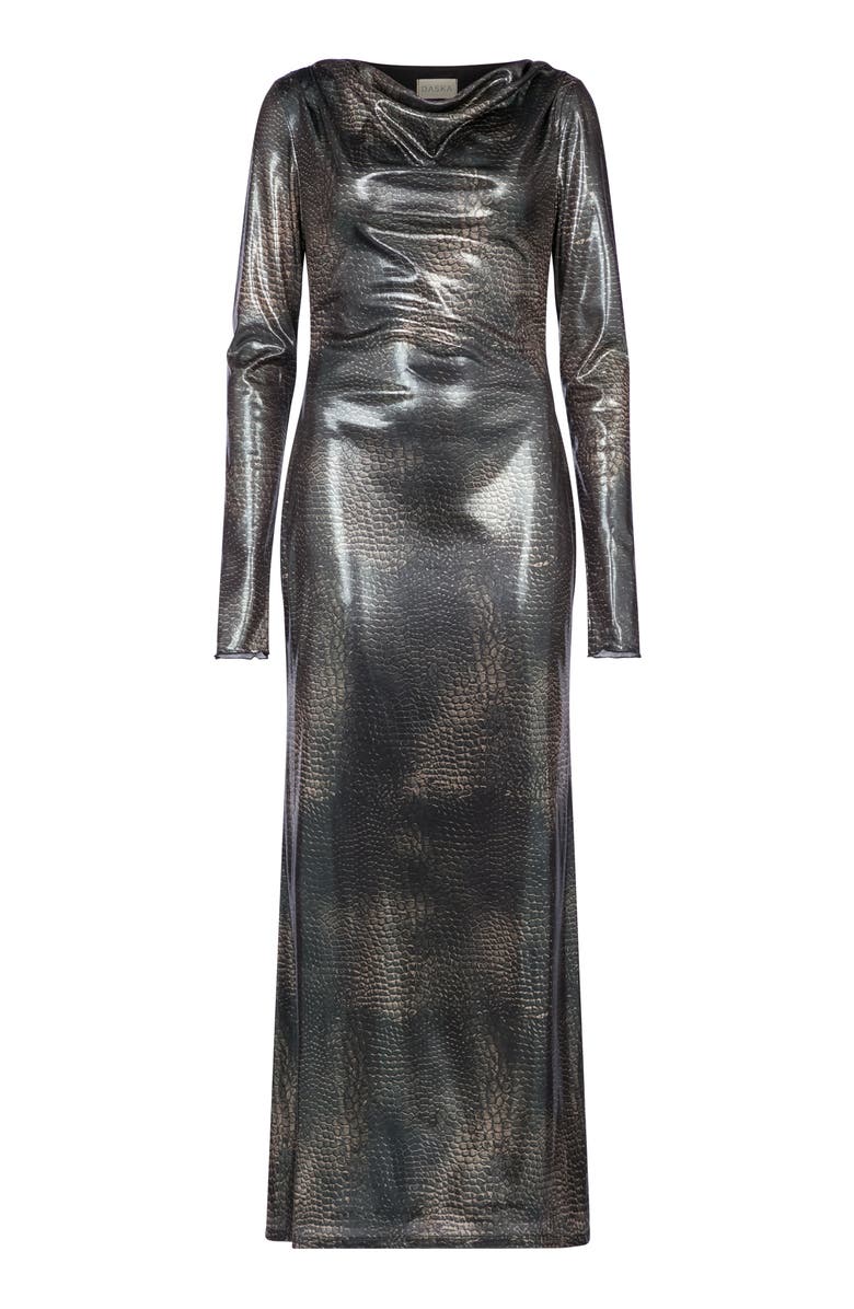 Daska Alasia Dress, Alternate, color, Silver Print