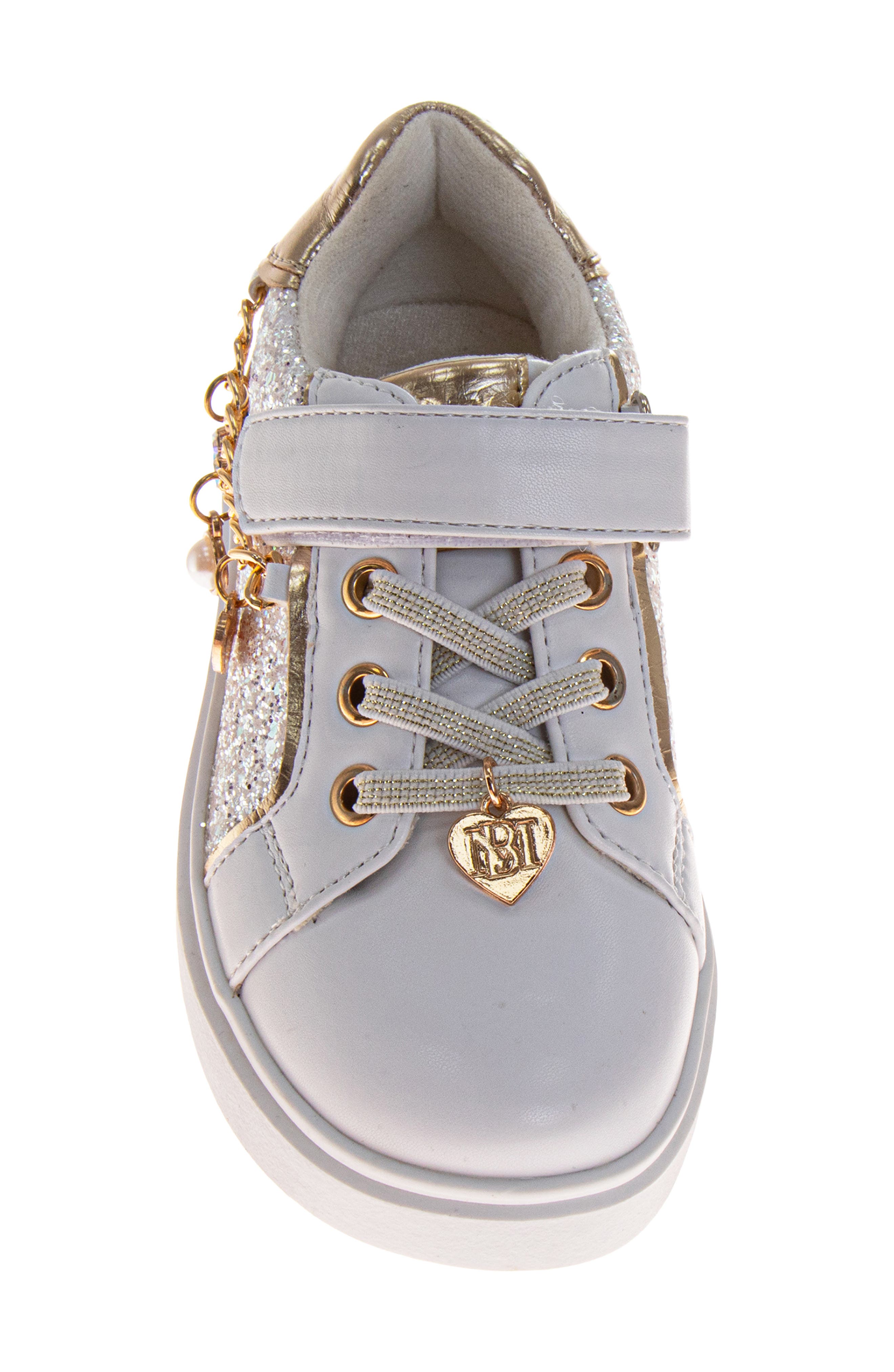 Badgley Mischka Collection Kids' Kensie Sneaker, Alternate, color, White