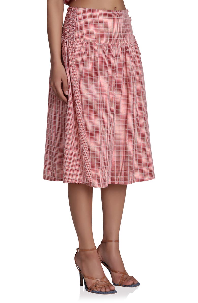 Avec Les Filles Print Side Tie Skirt, Alternate, color, Cream-Red Multi