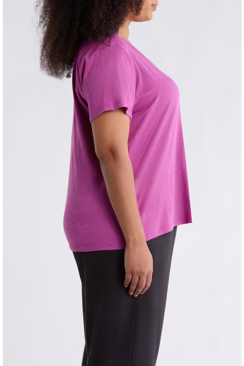 Easy Organic Cotton V-Neck T-Shirt, Alternate, color, GRAPE