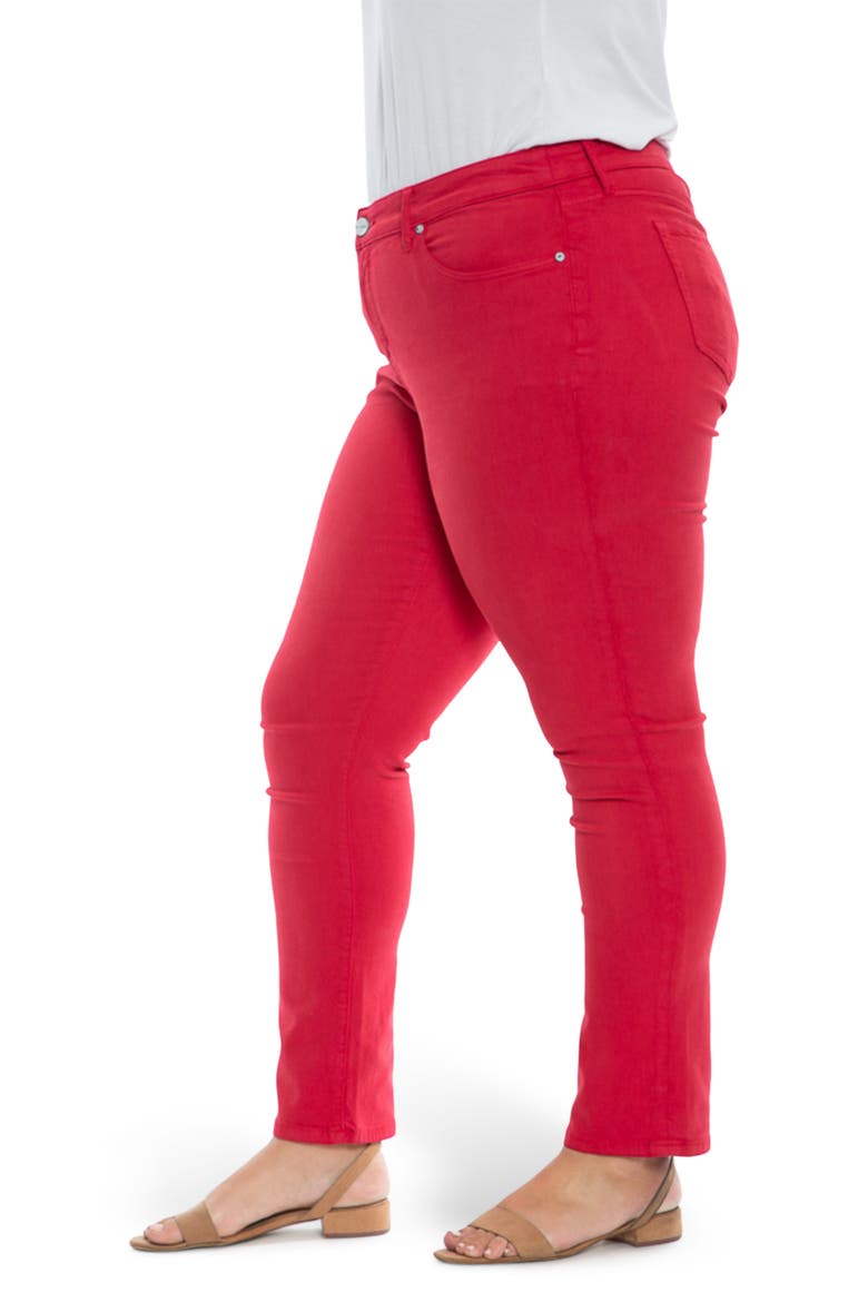 Slim Fit Jeans, Alternate, color, ROSE RED