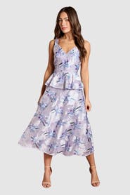 Coast Satin Jacquard Midi Dress