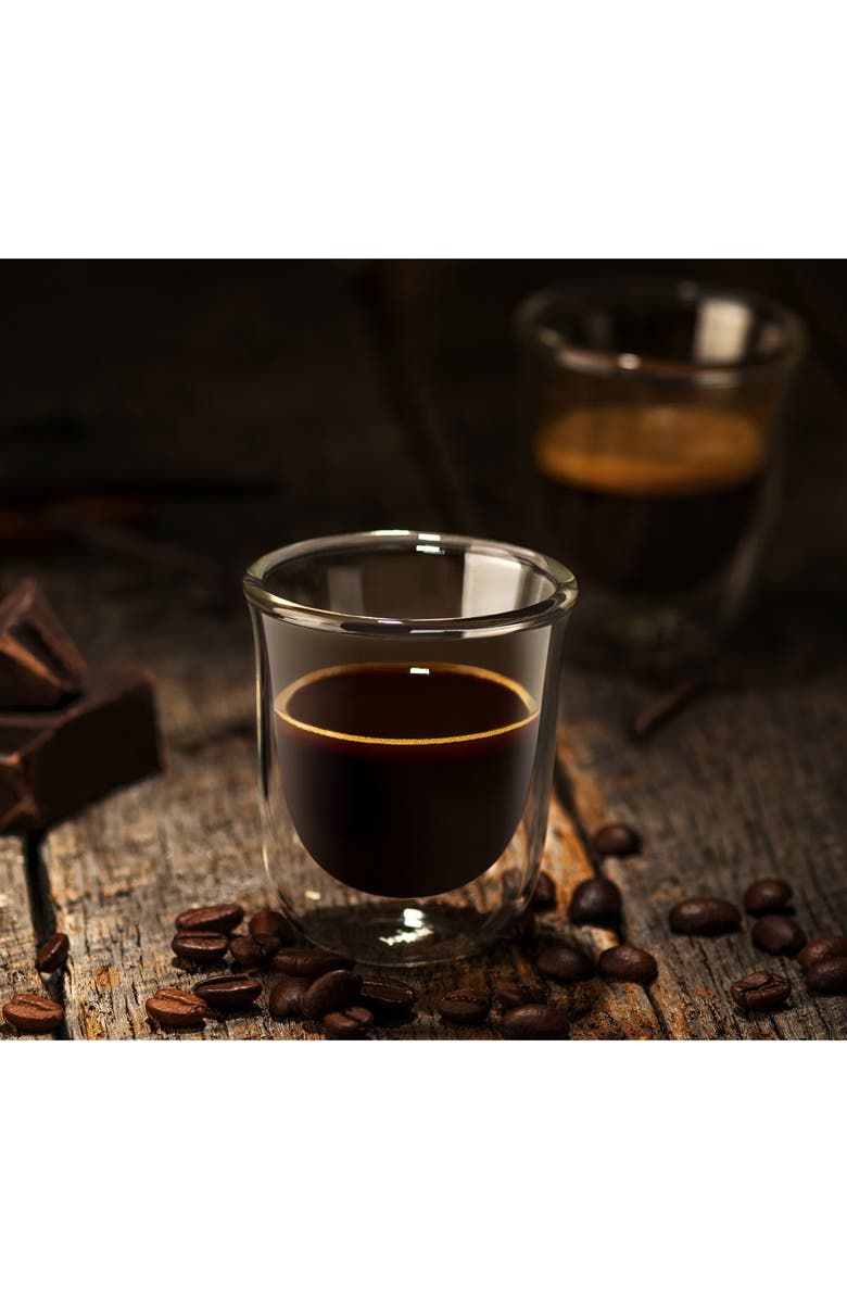 JoyJolt Javaah Set of 2 Espresso Cups, Alternate, color, Clear