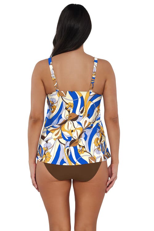 Sunsets Escape Jenna Tankini Swimsuit Top In Bali Bungalow