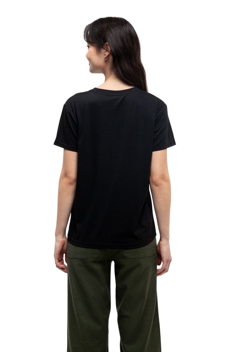 tentree Clifftop T-Shirt, Alternate, color, Meteorite Black/Agave Green