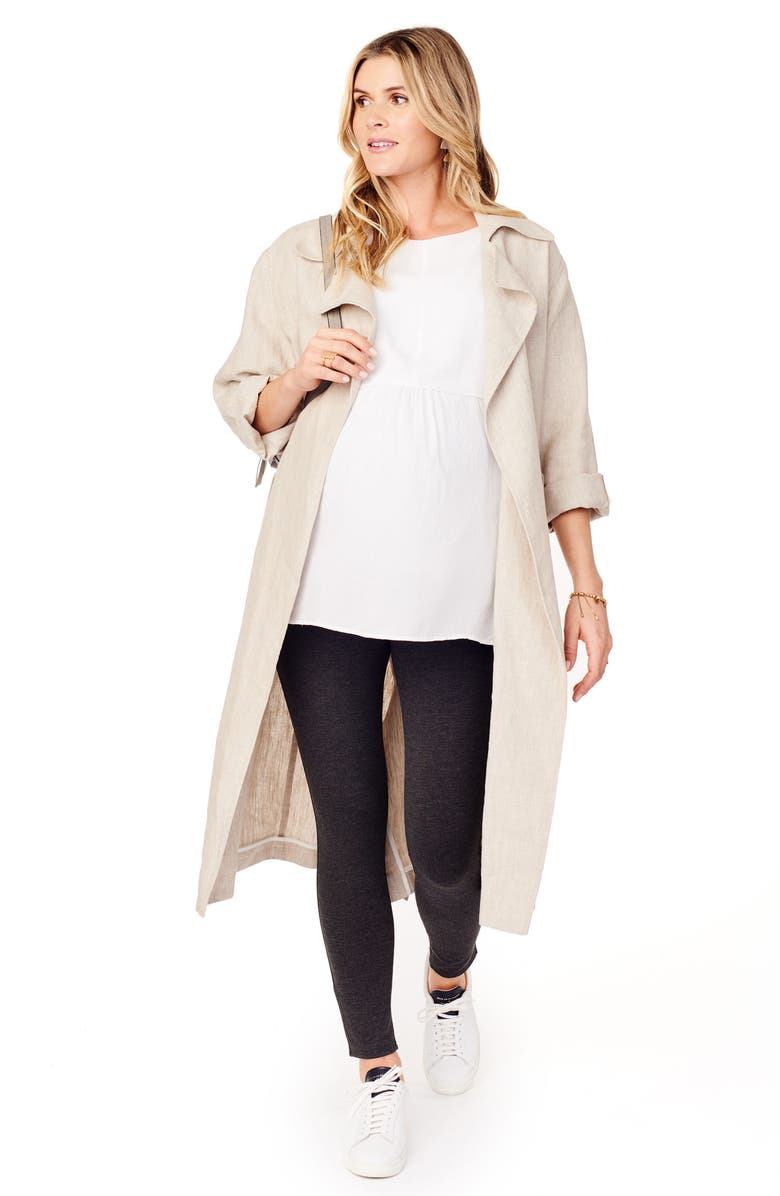 Ingrid & Isabel<sup>®</sup> Ponte Knit Skinny Maternity Ankle Leggings, Alternate, color, 