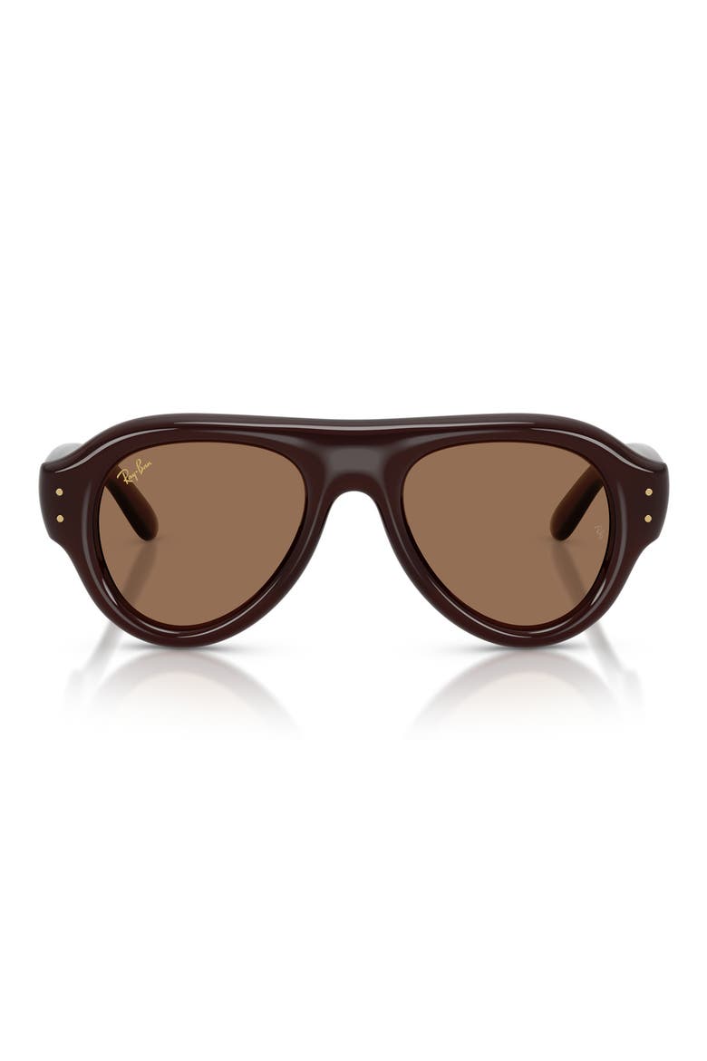 x A$AP Rocky 52mm Puffer Pilot Sunglasses, Main, color, TRANSPARENT BROWN / DARK BROWN