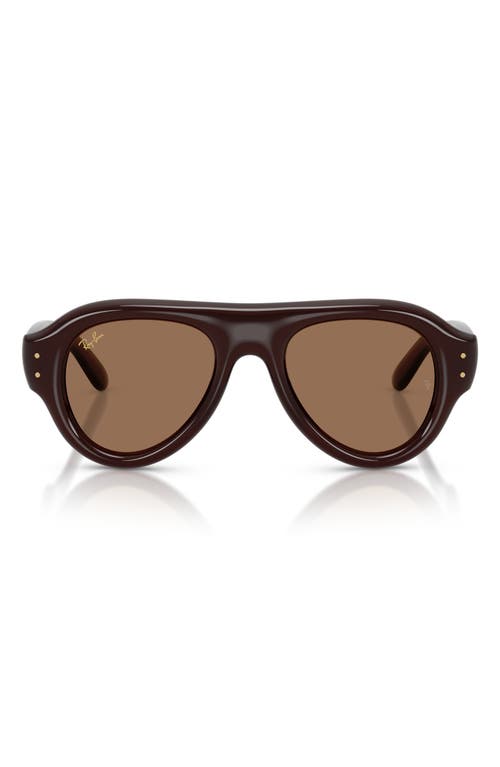 Ray-Ban x A$AP Rocky 52mm Puffer Pilot Sunglasses in Transparent Brown/dark Brown at Nordstrom