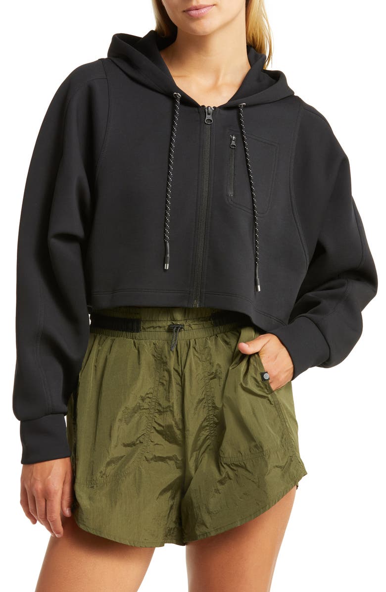 Zella Helium Crop Hoodie Jacket, Alternate, color, 