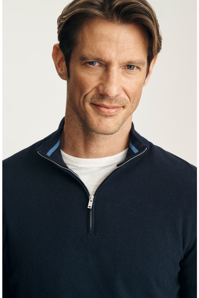 Textured Quarter Zip Sweater, Alternate, color, TOTAL ECLIPSE