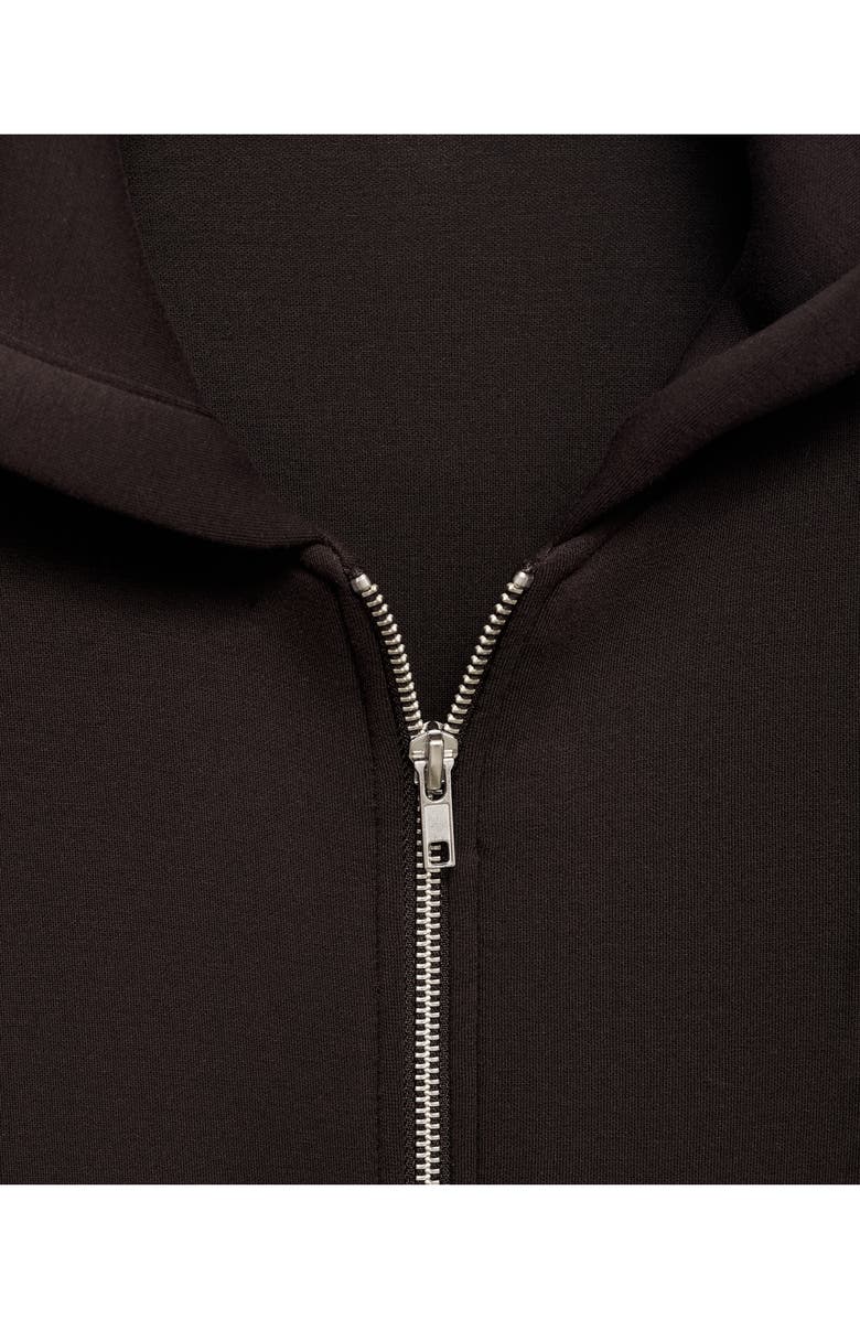 MANGO Oversize Zip Hoodie, Alternate, color, Brown