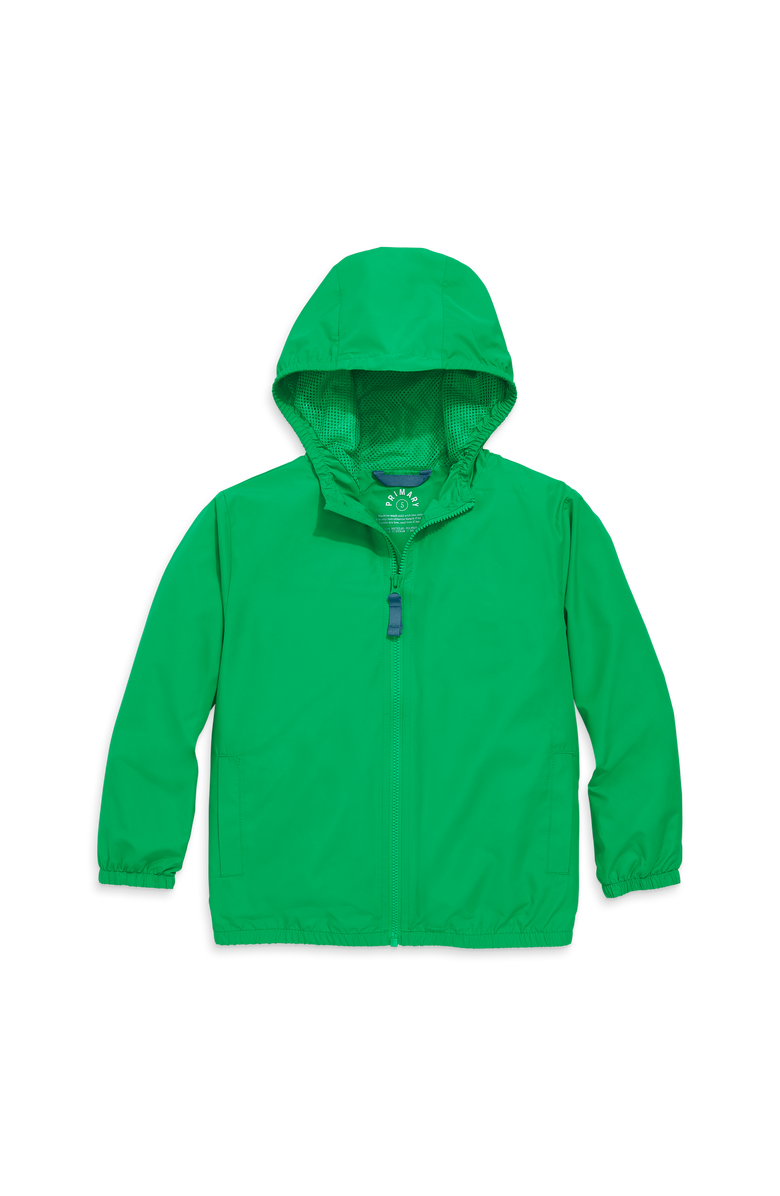 Primary Kids Packable Windbreaker, Main, color, Green Apple