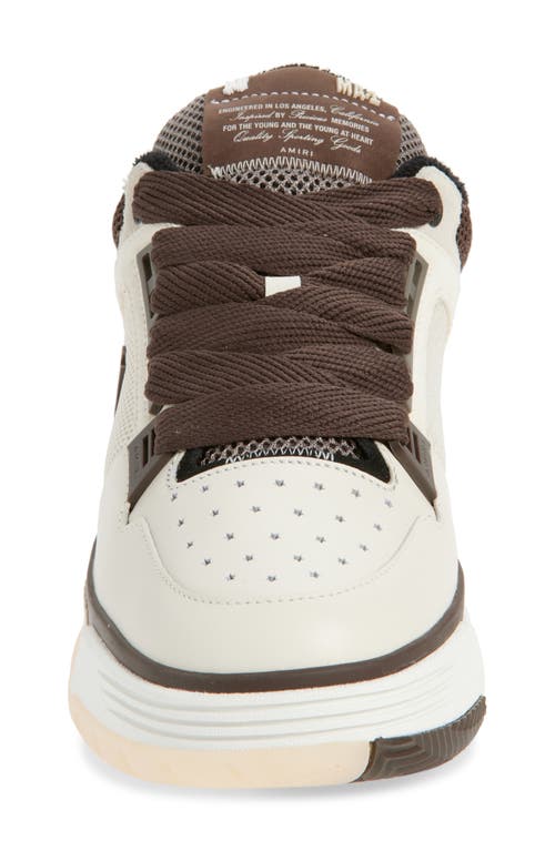 Amiri Brown Low Top Sneakers With Logo Detail On The Side And Mesh Panels