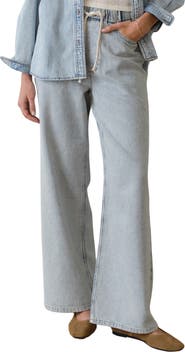 Marine Layer Ella Wide Leg Drawstring Jeans