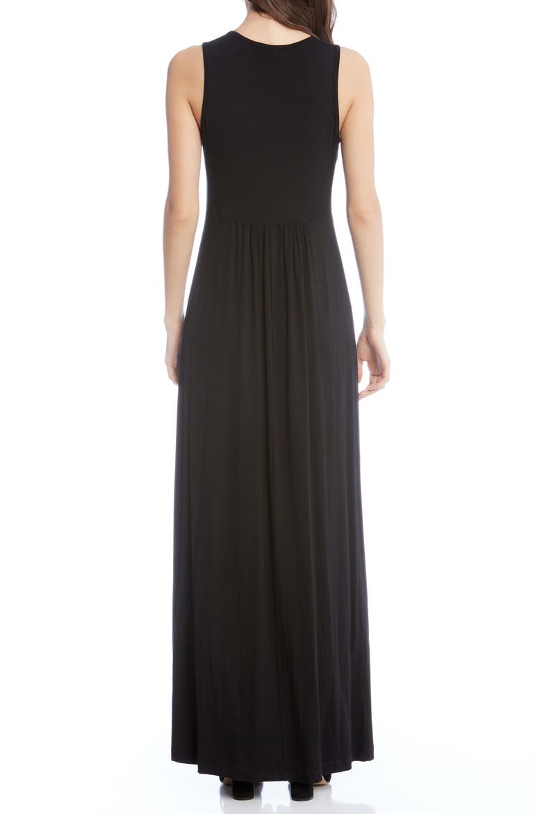 Jersey Knit Maxi Dress, Alternate, color, BLACK